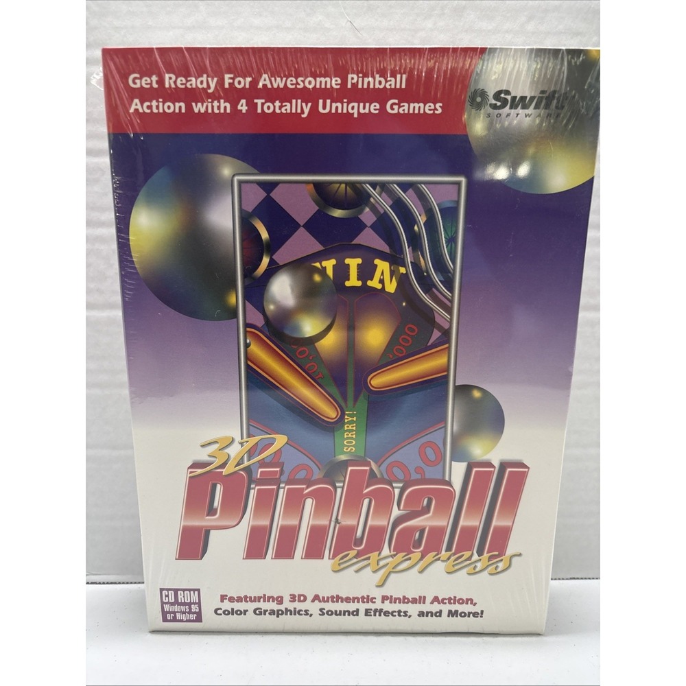 3D Pinball Express CD ROM Windows 95 or Higher NEW Sealed Y2K OK! Ha